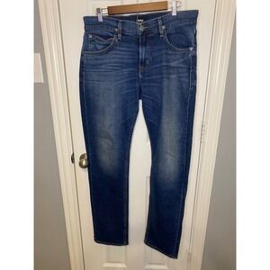 Hudson Byron Straight Leg Jeans Mens 34x32 Blue Medium Wash Denim Pants